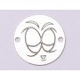 0055-GS-Link Argint 925 Emoji care doarme 16.5mm 0.33 mm 1 buc