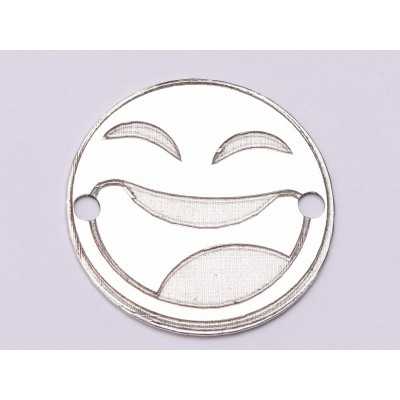 0064-GS-Link Argint 925 Emoji care rade 16.5mm 0.33 mm 1 buc