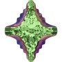 P2737-SWAROVSKI ELEMENTS 4927 Peridot Scarabeus Green Z Foiled 14x12mm