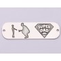 E1076-G-Link Oval Argint 925 Super Dad - 1 buc