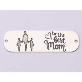 E1077-G-Link Oval Argint 925 To The Best Mom - 1 buc
