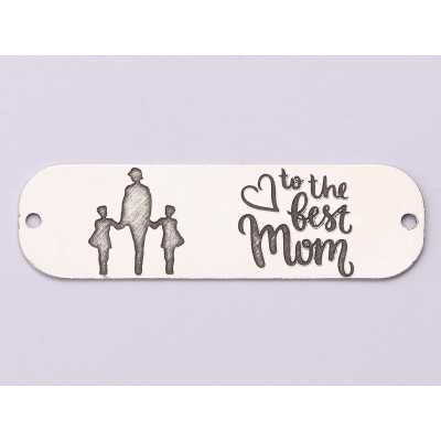 E1077-G-Link Oval Argint 925 To The Best Mom - 1 buc