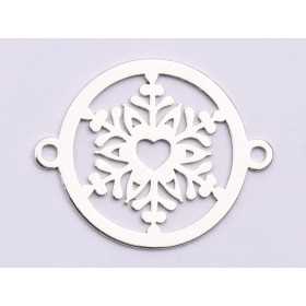 E0709-N-Link Argint 925 Fulg cu inimioara - 1 buc