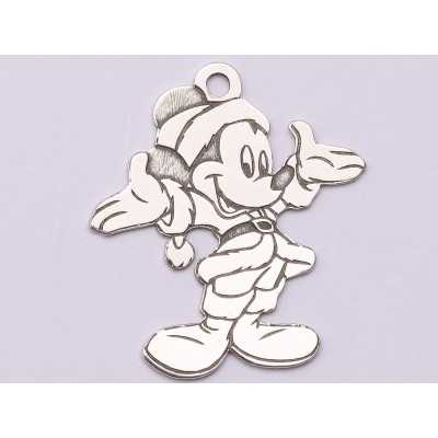 E1082-G-Pandant Argint 925 Mickey Christmas - 1 buc