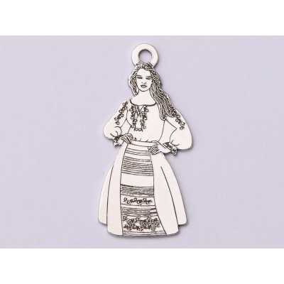 E1084-G-Link Argint 925 Costum popular feminin - 1 buc