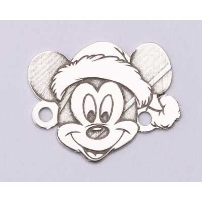 E1093-G-Link Argint 925 Mickey Christmas 2- 1 buc