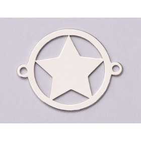 E1097-N-Link Argint 925 Glob cu stea - 1 buc