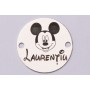 Banut Mot Personalizat Argint 925 cu Mickey si Nume Gravate 16.5mm 0.3mm S118
