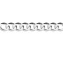 G1069-Lantisor la metraj curb argint 1,35 mm 10 cm