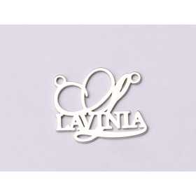 Nume din argint decupate in 3-4 zile cu font stilizat