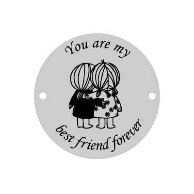 E0514 GS Link din argint 925 You are my best friend forever 16.6mm 0.33mm 1 buc