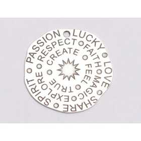 E1115-G-Charm argint 925 Virtuti 16.5mm, 0.33mm grosime-1buc