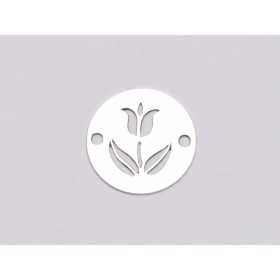 E1117 - N Link banut din argint model floral 1, 12mm 0.33mm