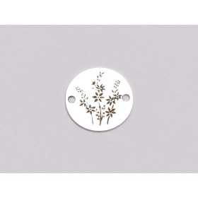E1118 N Link banut din argint model floral 2, 12mm 0.33mm