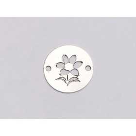 E1120 N Link banut din argint model floral 4, 12mm 0.33mm
