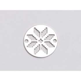 E1128 N Link banut din argint model floral traditional, 12mm 0.33mm