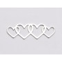 E1129-N-Link patru inimi argint 925 28*10mm 0.5mm grosime 1buc