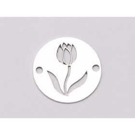 E1136 N Link banut din argint model floral 8, 12mm 0.33mm