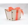 L029-Cutie decorativa/suport flori din lemn 13x11.50cm -1buc