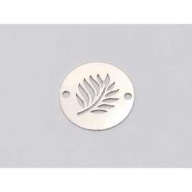 E1154 N Link banut din argint frunza palmier, 12mm 0.33mm