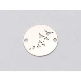 E1155 N Link banut din argint model Pasari, 12mm 0.33mm