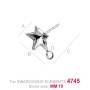 G0043-Baza pandantiv Swarovski rivoli 12mm 1 buc