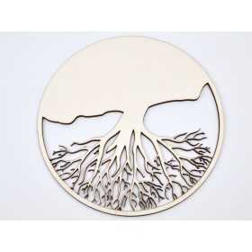 L060-Copacul vietii blank din lemn pentru licheni V2 20cm diametru - 1 buc