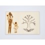 L148- Tablou lemn Copacul Vietii pentru licheni Mom of girls 13x20cm