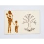 L149- Tablou lemn Copacul Vietii pentru licheni Mom of boys 13x20cm