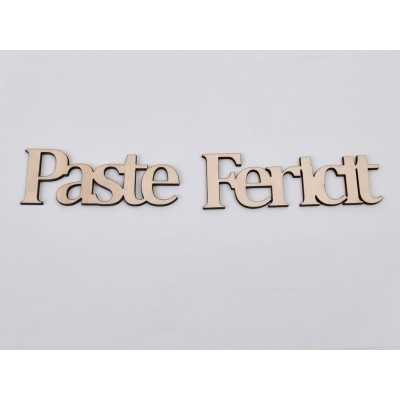 L200-Text lemn "Paste fericit!" 5x20cm