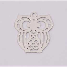 E1157-N-Pandant din argint bufnita 16x14mm 0.4mm-1 buc