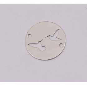 E1168-N-Link din argint model Pasari Colibri, 12mm 0.33mm