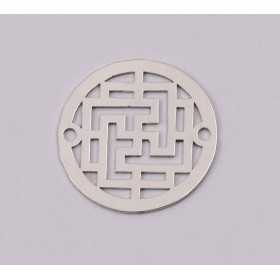 E1170-N-Link din argint model Labirint, 15mm 0.4mm