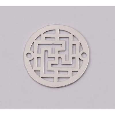 E1170-N-Link din argint model Labirint, 15mm 0.4mm