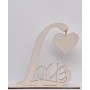 L212-Decupaj decorativ personalizabil din lemn"Love" 20x17 cm 1 buc - bijuterii personalizate din argint | simoshop