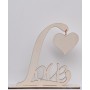 L212-Decupaj decorativ personalizabil din lemn"Love" 20x17 cm 1 buc