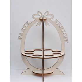 L213-Decupaj personalizabil din lemn Paste Fericit/Suport Oua 29x23cm 1 buc