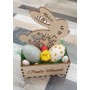 L083-Cutie decorativa/suport pentru flori Iepuras decupat 18x13x6cm 1buc