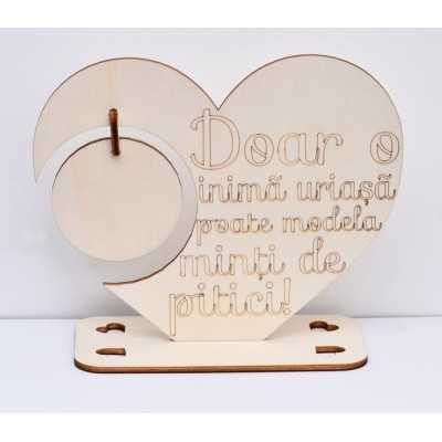 L221-Decoratiune din lemn personalizata "Best Teacher" 17x21cm 1buc