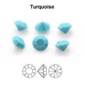 P4011-Cristal Preciosa, MC Chaton Maxima Turquoise Unfoiled SS 29 6mm - 1 buc