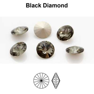 P4077-Cristal Preciosa, MC Rivoli Maxima Black Diamond SS 29 6mm - 1 buc