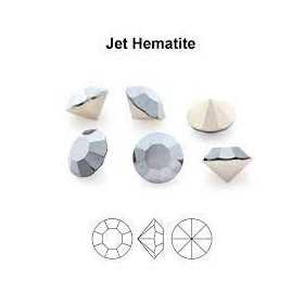 P4125-Cristal Preciosa, MC Chaton Maxima Jet Hematite SS 34 7mm - 1 buc