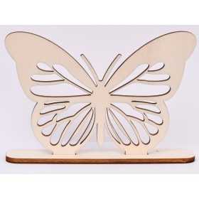L223-Decoratiune din lemn flututre cu suport 15x10cm 1buc
