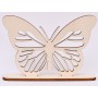 L223-Decoratiune din lemn flututre cu suport 15x10cm 1buc