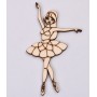 L230-Decupaj din lemn Balerina 6x10cm 1buc