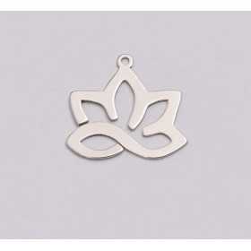 E1179-N-Charm Argint 925 Floare Lotus cu infinit 16.70x15.70mm 0.5mm