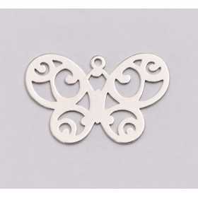 E1180-Pandant argint 925 Fluture model stilizat 22x14mm-1 buc