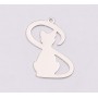 E1183-N-Pandant argint 925 decupat pisica 20x12mm, 0.5mm-1 buc