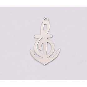 E1188-N-Pandant Cheia Sol stilizata 21.5x12mm 0.5mm