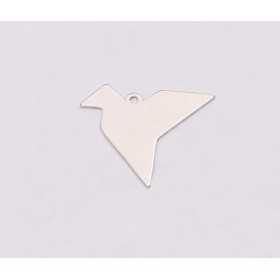 E1189-N-Pandant din argint 925 Pasare Origami 19x15mm, 0.5mm